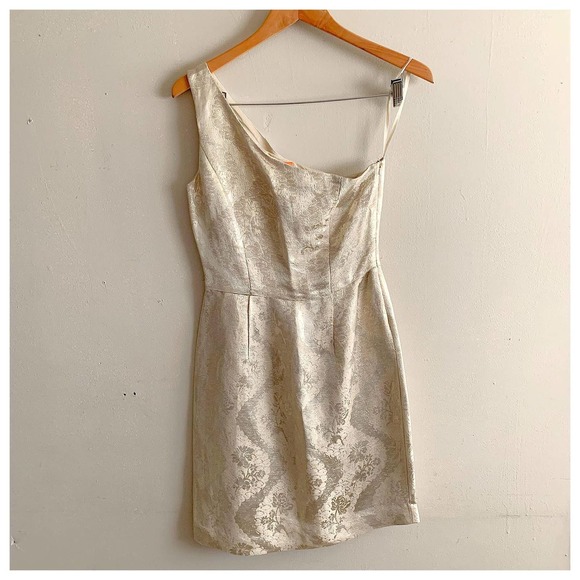 Tory Burch Dresses & Skirts - Tory Burch Metallic Brocade One Shoulder Dress